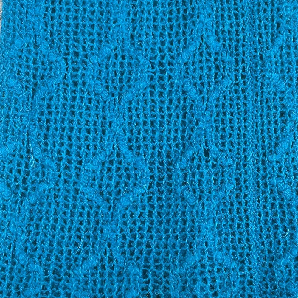 Kimberly C. Elegant Blue Fringed Scarf